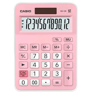 Casio Hesap Makinesi Masa Üstü 12 Hane Pembe MX-12B-PK