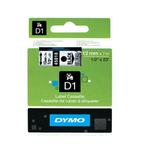 Dymo D1 Yedekserit 12mmx7mt Pls.Seffaf/Siyah 45010