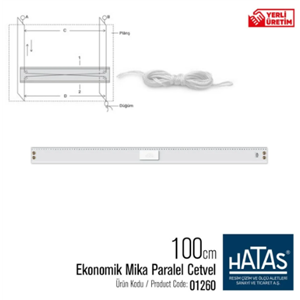 Hatas Ekonomik Mika Paralel Cetvel 100cm