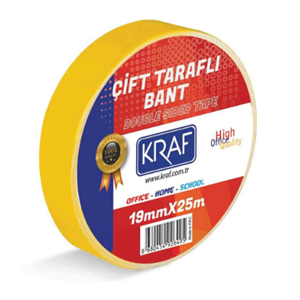 Kraf Çift Taraflı Bant 19mmx25m 2519G