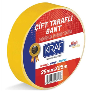 Kraf Çift Taraflı Bant 25mmx25m 2525G