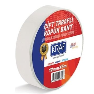 Kraf Çift Taraflı Köpük Bant 12x5mt 5012g