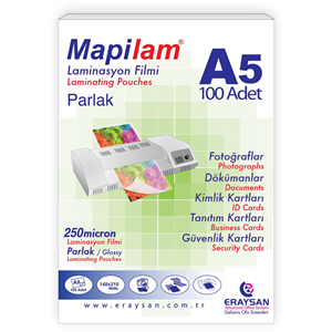 Mapi Laminasyon Filmi 250mic.A5 Parlak 100lü 1022505