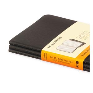 Moleskine Defter Çizgili Cep Boy Cahiers Soft Kapak 3lü 9x14 Siyah