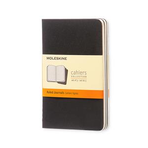 Moleskine Defter Çizgili Cep Boy Cahiers Soft Kapak 3lü 9x14 Siyah