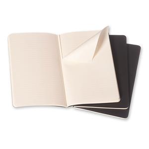 Moleskine Defter Çizgili Cep Boy Cahiers Soft Kapak 3lü 9x14 Siyah