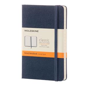 Moleskine Defter Çizgili Cep Boy Sert Kapak 9x14 Safir Mavi