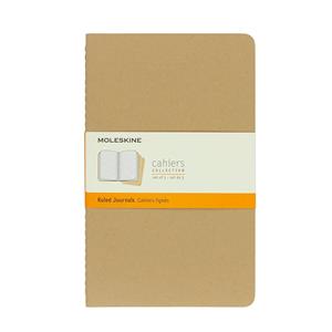 Moleskine Defter Çizgili Large Cahiers Soft Kapak 3lü 13x21 Kraft Kahve