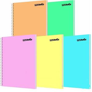 MyNote Defter Çizgili Flex PP Kapak Spiralli 60yp A4 Pastel 30001904