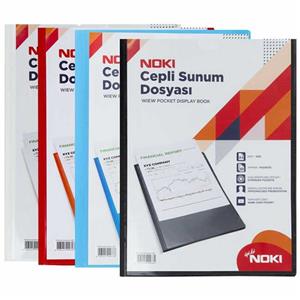 Noki Sunum Dosyası Cepli 30yp Mavi A4 64130-N-130