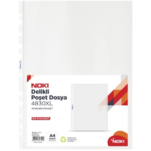 Noki Poşet Dosya Xl 100lü A4 (55 Micron) 4830XL