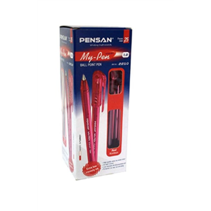 Pensan Mypen Tükenmez Kalem 1mm Kırmızı 25li 2210