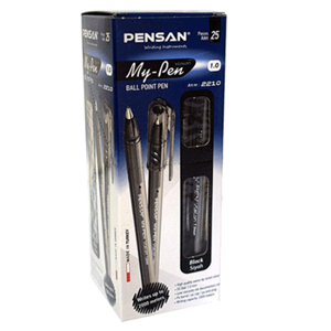 Pensan Mypen Tükenmez Kalem 1mm Siyah 25li 2210