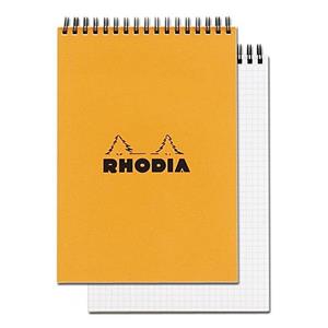 Rhodia A5 Kareli Bloknot Turuncu Kap.Spiralli 80gr RT16500