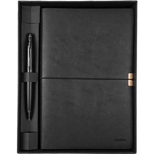 Scrikss Toledo Premium Defter A5 Siyah & 88 Tükenmez Mat Siyah Set SD-700-1