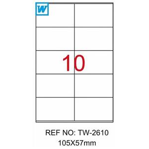 Tanex Laser Etiket 105x57mm Tw-2610