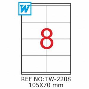 Tanex Laser Etiket 105x70mm Tw-2208