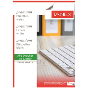 Tanex Laser Etiket 105x74.25mm Tw-2374