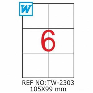 Tanex Laser Etiket 105x99mm Tw-2303