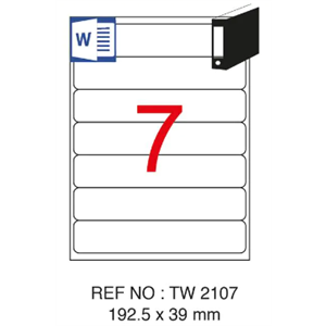 Tanex Laser Etiket 192.5x39mm Tw-2107