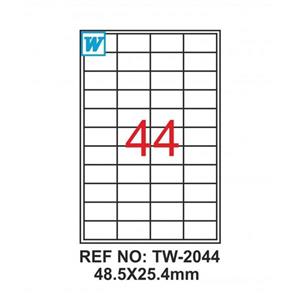 Tanex Laser Etiket 48.5x25.4mm Tw-2044