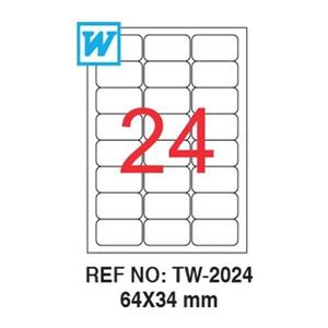 Tanex Laser Etiket 64 X 34 mm Tw-2024