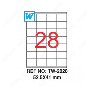 Tanex Laser Etiket 52.5 X 41 mm Tw-2028