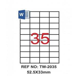 Tanex Laser Etiket 52.5x33mm Tw-2035