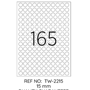 Tanex Laser Etiket 15mm Tw-2215