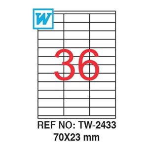 Tanex Laser Etiket 70x23mm Tw-2433