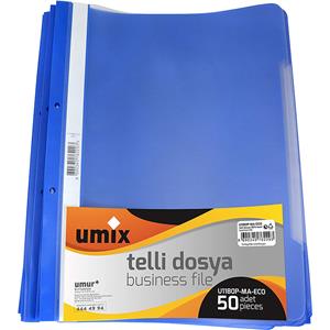 Umix A4 Telli Eco Dosya 50li Mavi U1180P-MA-ECO