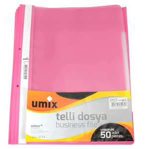 Umix A4 Telli Eco Dosya 50li Pembe U1180P-PE-ECO