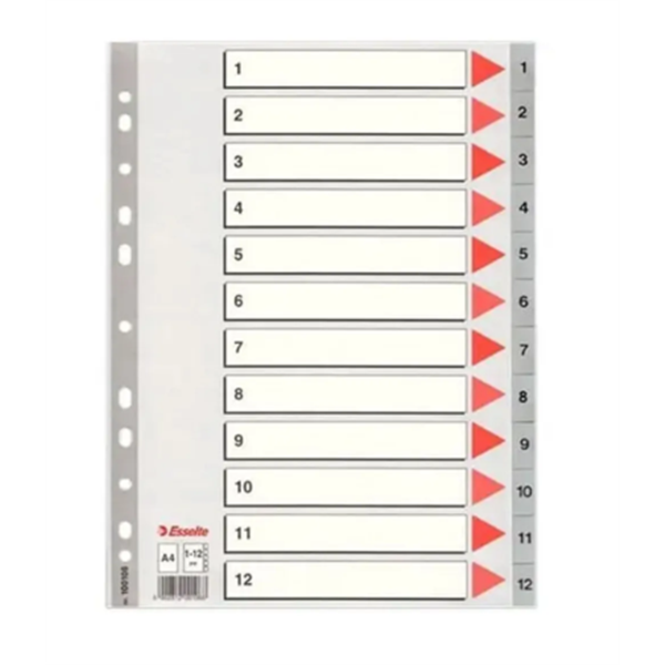 Esselte Seperatör A4 1-12 Rakam SLT-100106