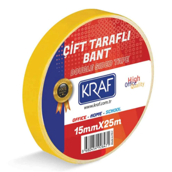 Kraf Çift Taraflı Bant 15mmx25m 2515G