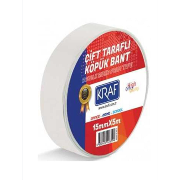 Kraf Çift Taraflı Köpük Bant 15x5mt 5015g