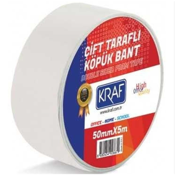 Kraf Çift Taraflı Köpük Bant 50x5mt 5050g