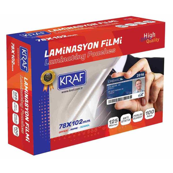 Kraf Laminasyon Filmi 78x102mm 125mic 100lü 2127