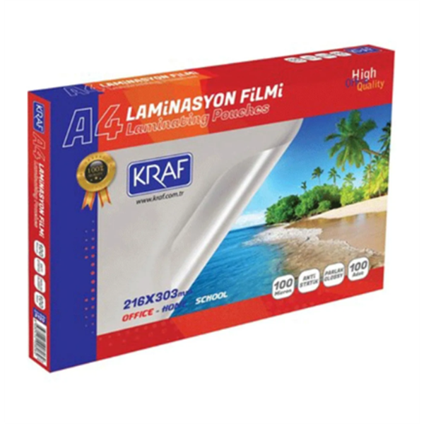 Kraf Laminasyon Filmi A4 216X303 100mic 100lü 2120