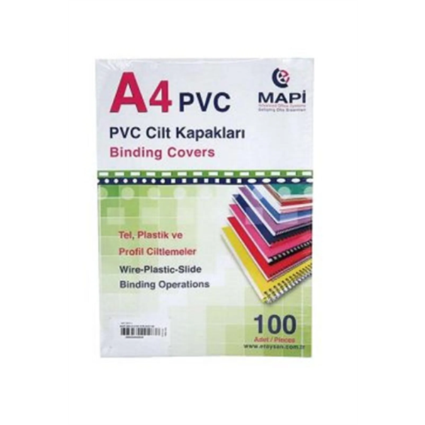 Mapi Cilt Kapağı A4 160mic 100lü Şeffaf 2040250