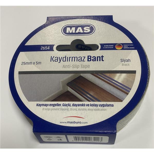 Mas Kaydırmaz Bant 25x5mm Siyah 2654