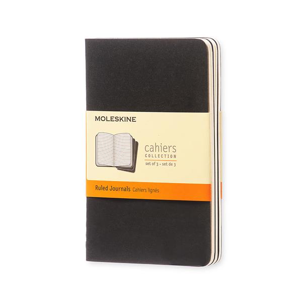 Moleskine Defter Çizgili Cep Boy Cahiers Soft Kapak 3lü 9x14 Siyah