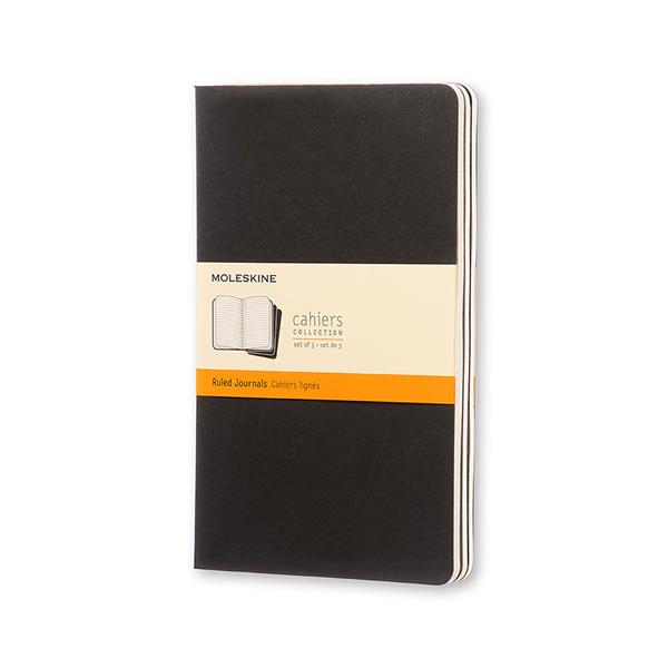 Moleskine Defter Çizgili Large Cahier Soft Kapak 3lü 13x21 Siyah