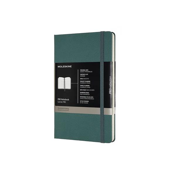 Moleskine Defter Çizgili Large Pro Sert Kapak 13x21 Yeşil