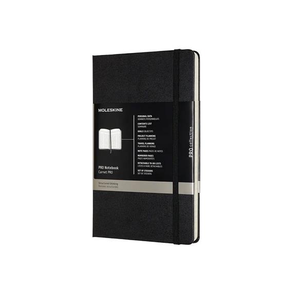 Moleskine Defter Çizgili Large Pro Sert Kapak 13x21 Siyah