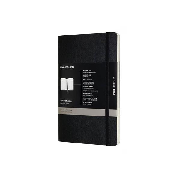 Moleskine Defter Çizgili Large Pro Soft Kapak 13x21 Siyah