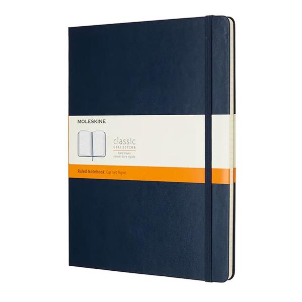 Moleskine Defter Çizgili XL Sert Kapak 19x25 Safir Mavi