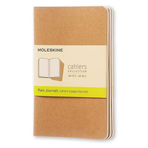 Moleskine Defter Düz Cep Boy Cahiers Soft Kapak 3lü 9x14 Kraft Kahve