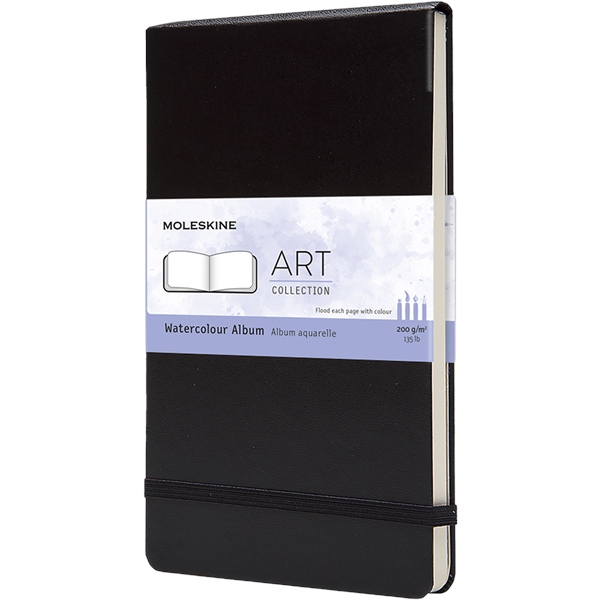 Moleskine Defter Düz Cep Boy Suluboya Albümü Sert Kapak 9x14 Siyah