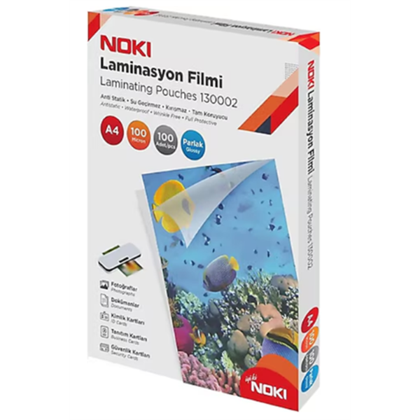 Noki Laminasyon Filmi A4 216X303 100mic 100lü