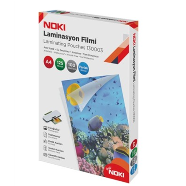 Noki Laminasyon Filmi A4 216X303 125mic 100lü